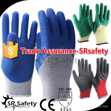 SRSAFETY 10G orange 3/4 gants de travail au latex trempé / jardinage gant de travail